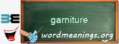 WordMeaning blackboard for garniture
